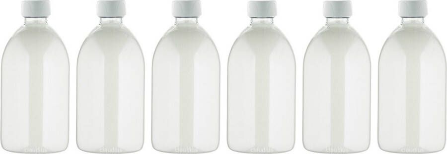 Claudius Cosmetics B.V. Scrubzout White Lotus 650 gram Fles met witte dop set van 6 stuks Hydraterende Lichaamsscrub