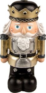Clayre & Eef Beeld Notenkraker 18 cm Goudkleurig Kunststof Kerstdecoratie beeld decoratie Decoratieve Accessoires