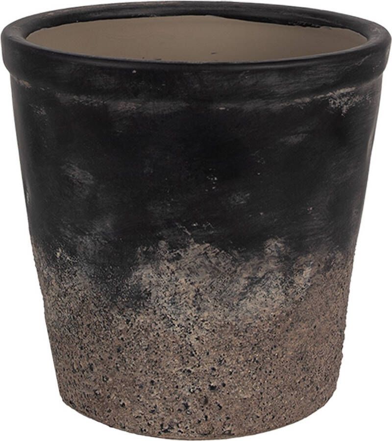 Clayre & Eef Bloempot Ø 12x11 cm Grijs Keramiek