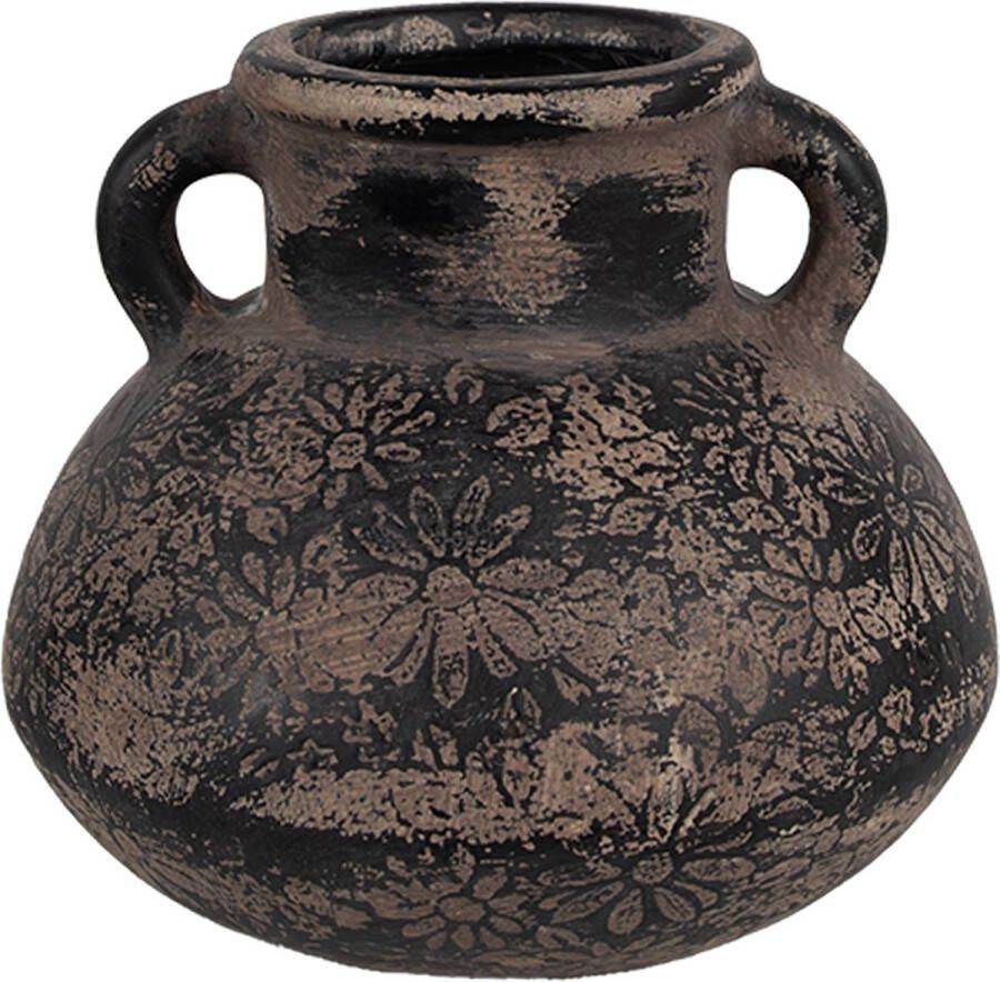 Clayre & Eef Bloempot Ø 15x13 cm Grijs Keramiek