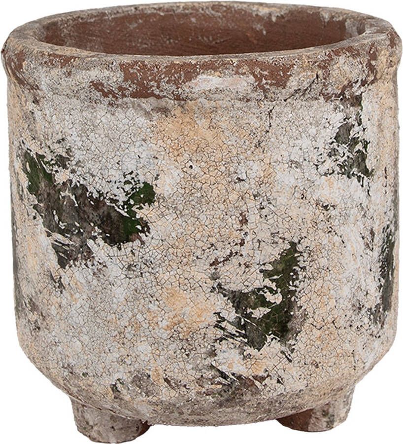 Clayre & Eef Bloempot Ø 17x17 cm Beige Terracotta