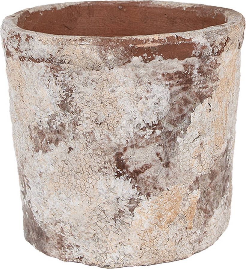 Clayre & Eef Bloempot Ø 18x15 cm Beige Terracotta