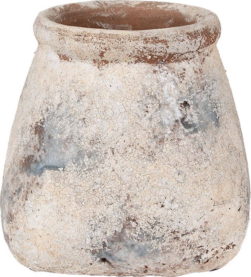 Clayre & Eef Bloempot 18x18x17 cm Beige Terracotta