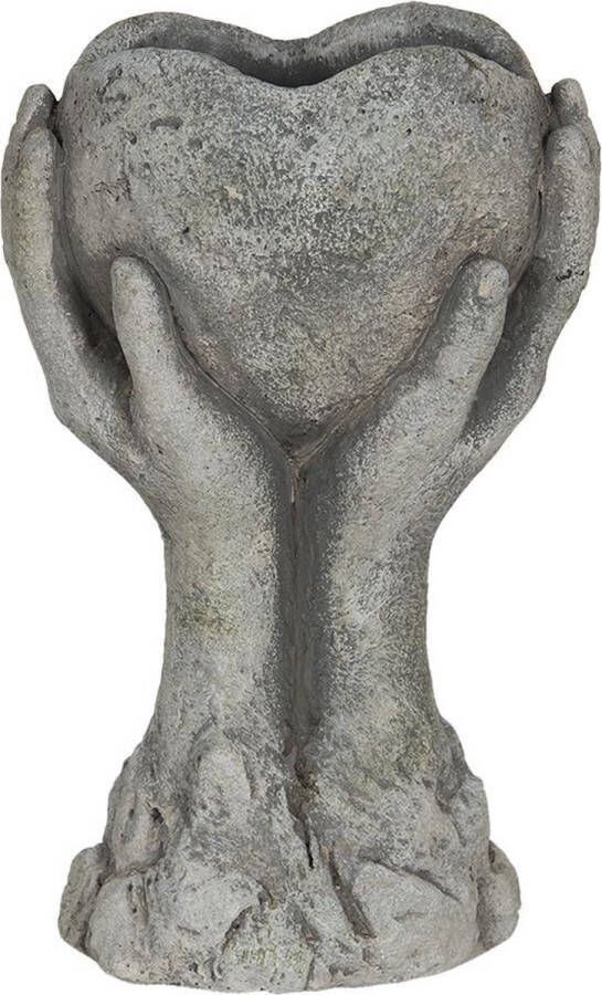 Clayre & Eef Bloempot 19x13x34 cm Grijs Steen Bloempot binnen