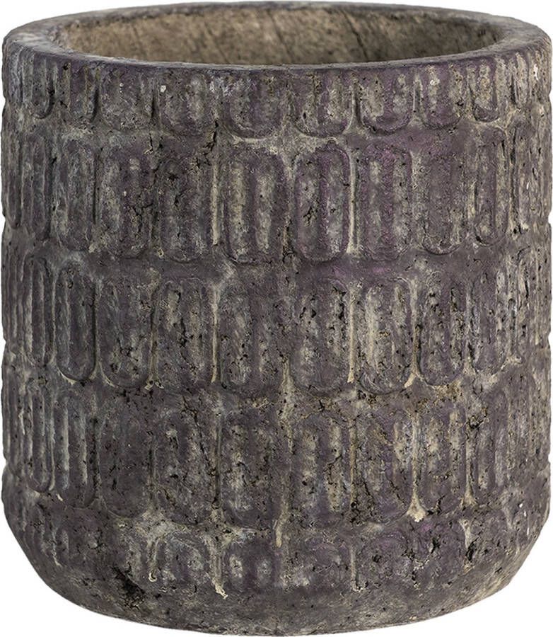 Clayre & Eef Bloempot Ø 20x20 cm Bruin Beton Rond Bloempot binnen
