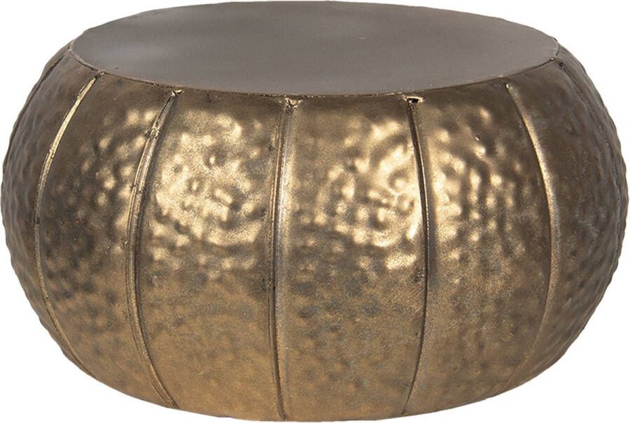 Clayre & Eef Bloempot Ø 26x13 Cm Goudkleurig Ijzer Rond Bloempot Binnen Plantenpot Plant Pot Goudkleurig Bloempot