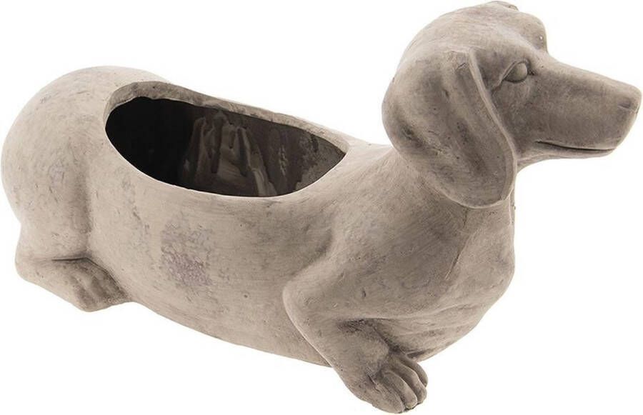 Clayre & Eef Bloempot 30x12x16 cm Grijs Bruin Terracotta Bloempot binnen