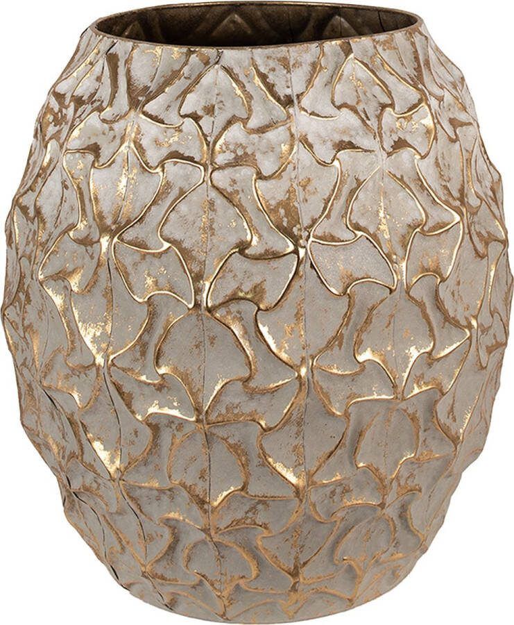 Clayre & Eef Bloempot Ø 47x51 cm Grijs Ijzer Plantenpot