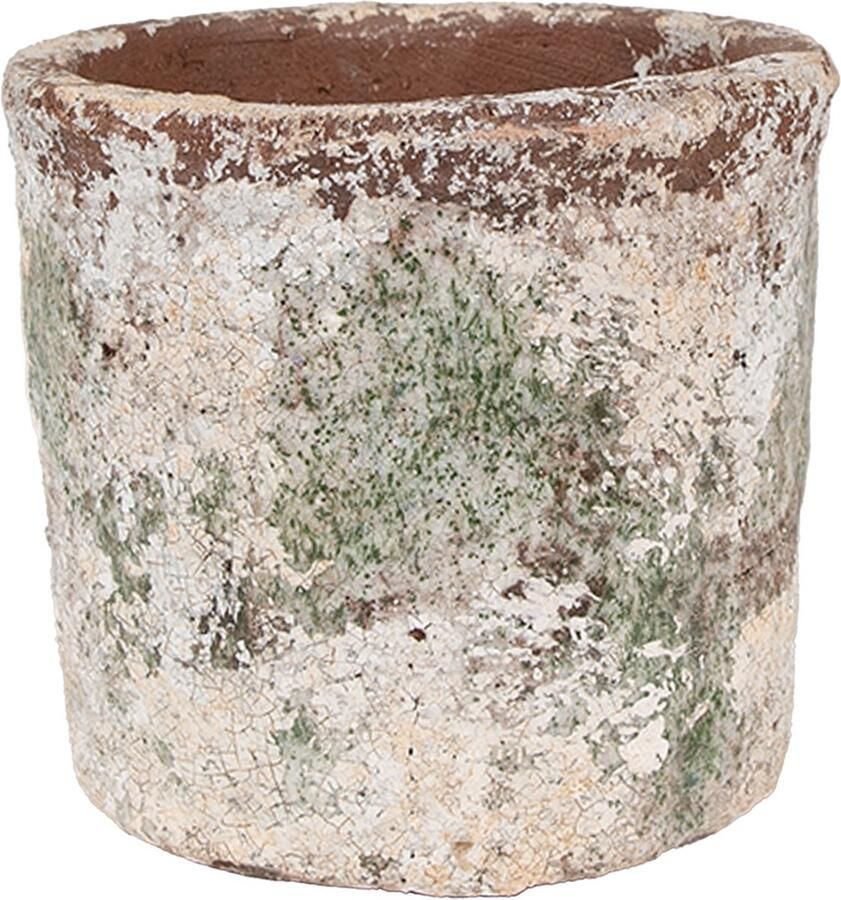Clayre & Eef Bloempot Ø 13x12 cm Beige Terracotta