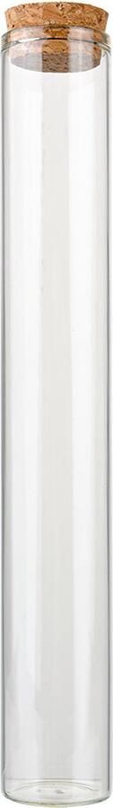 Clayre & Eef Voorraadpot Ø 3x20 cm Transparant Glas