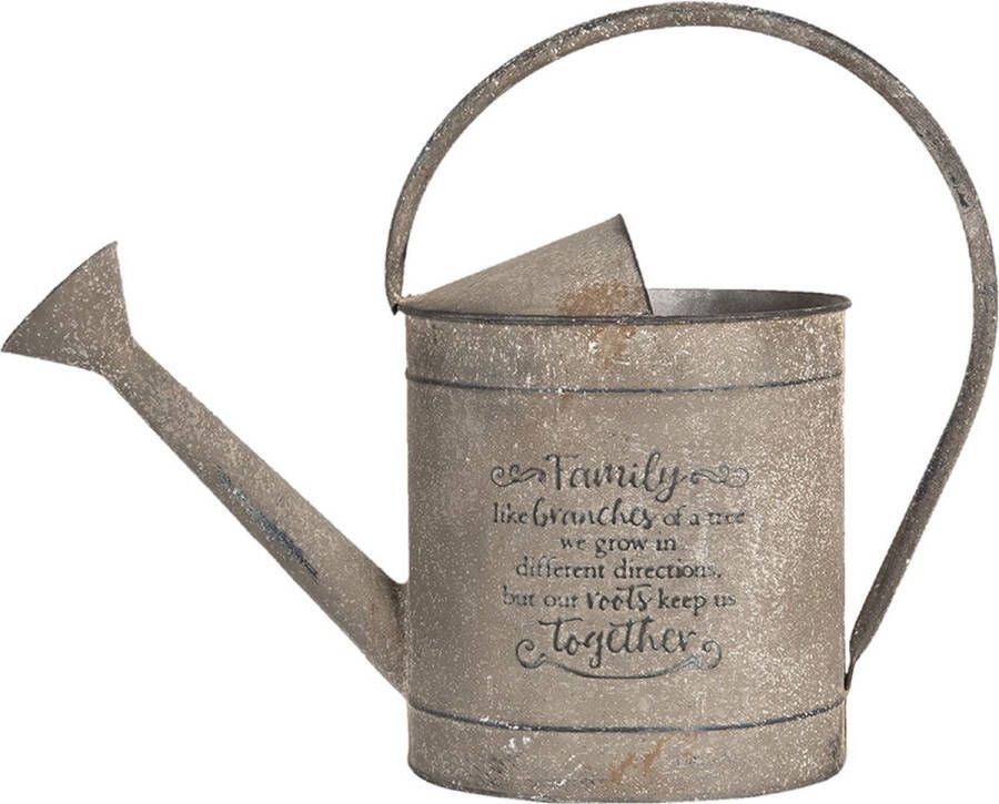 Clayre & Eef Decoratie Gieter 47x18x39 cm Grijs Metaal Plantengieter