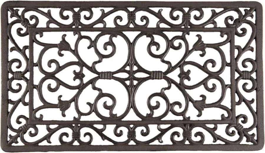 Clayre & Eef Deurmat 57x34cm Bruin Ijzer Rechthoek Mat