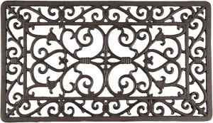 Clayre & Eef Deurmat | 57*34*2 cm | Bruin | Ijzer | Rechthoekig | Krullen | | 5Y0351