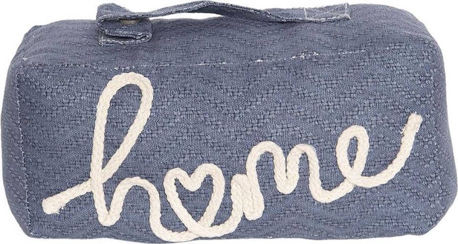 Clayre & Eef Deurstopper DT0286 24*9*11 cm Blauw Polyester Rechthoek