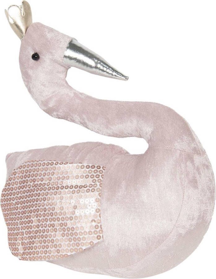 Clayre & Eef Deurstopper 25*14*31 cm Roze Polyester Deurklem Deurwig DeurklemDeurwig