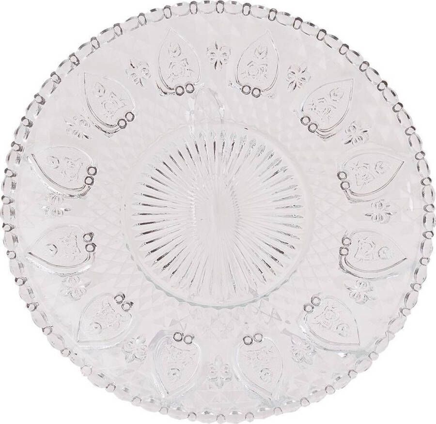 Clayre & Eef Dinerbord Ø 22 cm Glas Rond Eetbord