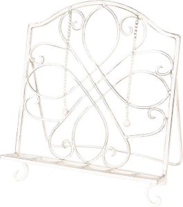 Clayre & Eef Dinerbord 31x23x34 cm Wit Ijzer Rechthoek Eetbord Groot bord