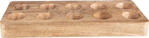 Clayre & Eef Eierhouder 30x13x2 cm Bruin Hout Rechthoek Eierrekje Bruin Eierrekje