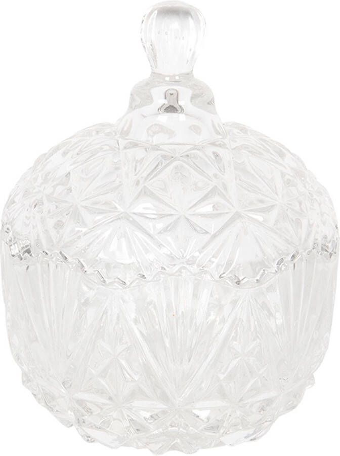 Clayre & Eef Glazen potje Ø 10 cm Glas Rond Potje
