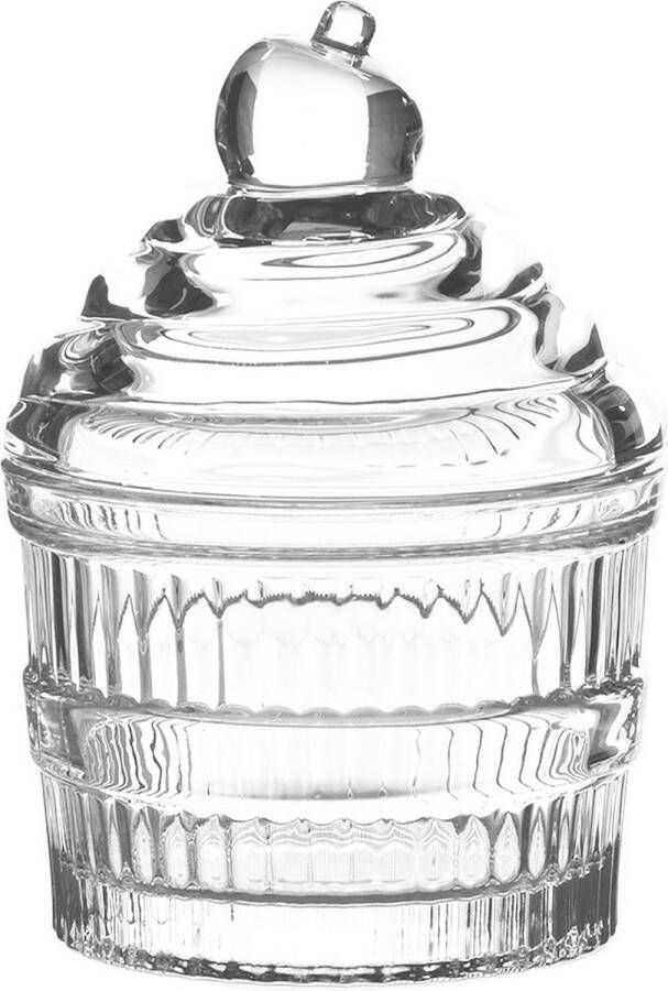 Clayre & Eef Glazen potje Ø 19x13 cm Glas Rond Potje Transparant Potje