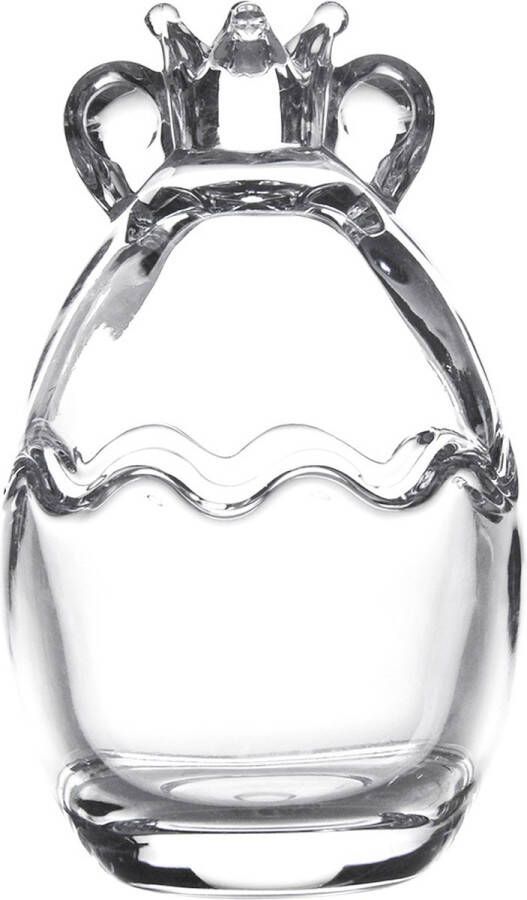 Clayre & Eef Glazen potje Ø 7x11 cm Transparant Glas Rond Potje Transparant Potje
