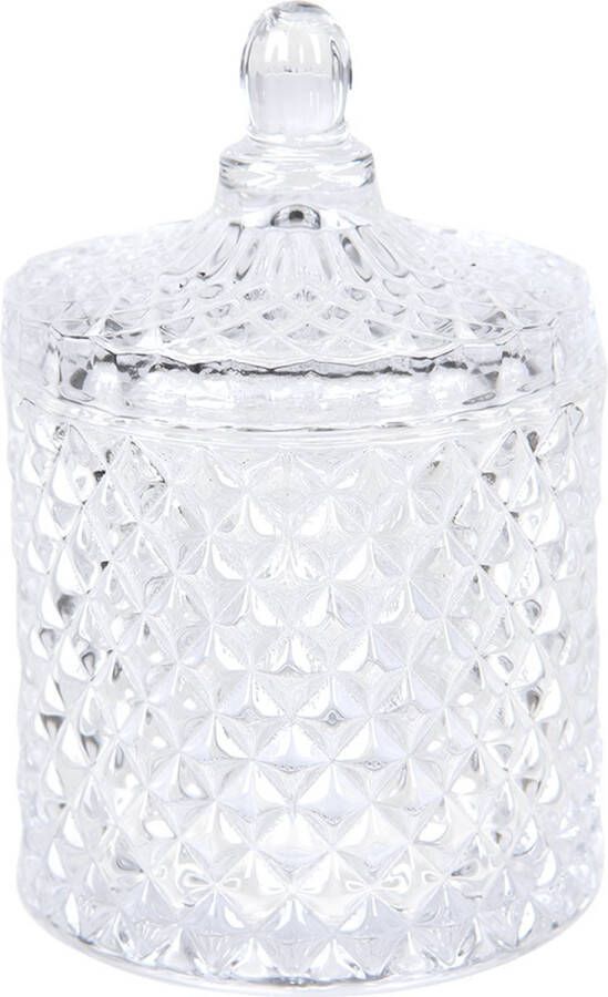 Clayre & Eef Glazen potje Ø 8x13 cm Glas Rond Potje Transparant Potje