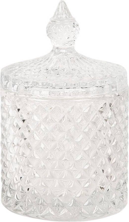 Clayre & Eef Transparente Schaaltje met deksel Ø 8*13 cm 6GL2839