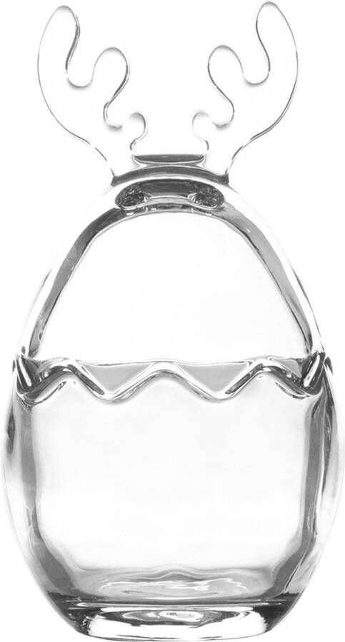 Clayre & Eef Glazen potje Ø 8x15 cm Transparant Glas Rond Potje Transparant Potje