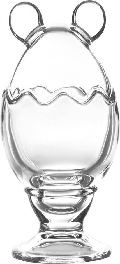 Clayre & Eef Glazen potje Ø 8x17 cm Transparant Glas Rond Potje Transparant Potje