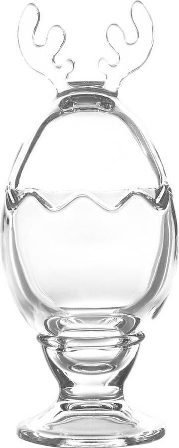 Clayre & Eef Glazen potje Ø 8x21 cm Transparant Glas Rond Potje Transparant Potje