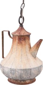 Clayre & Eef Hanglamp Ø 23*35 cm E14 max 1*25W Meerkleurig Ijzer Fluitketel Hanglamp Eettafel Hanglampen Eetkamer Hanglamp EettafelHanglampen Eetkamer