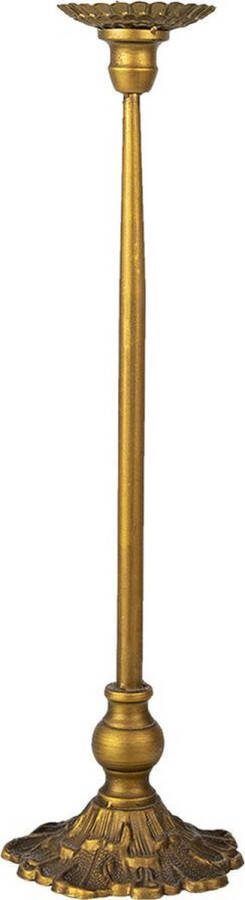 Clayre & Eef Kandelaar Ø 14x51 cm Goudkleurig Ijzer Kaarsenstandaard