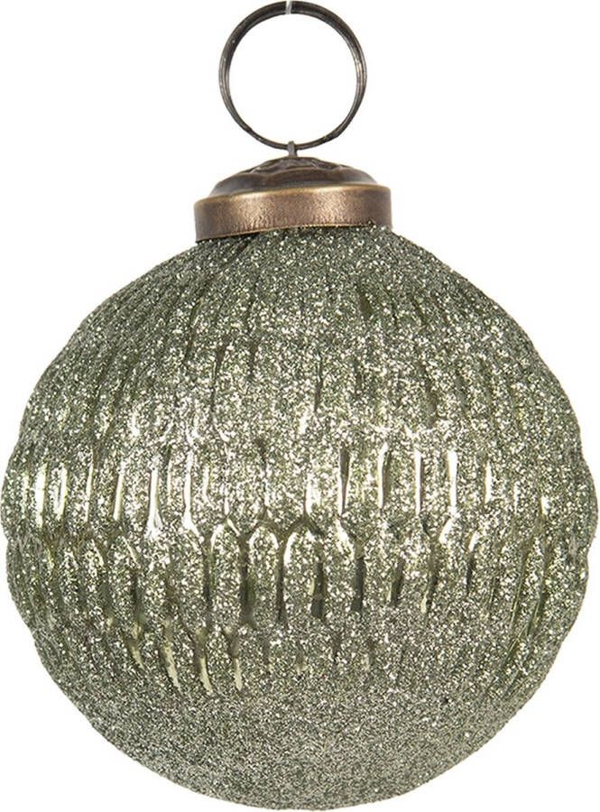 Clayre & Eef Kerstbal Ø 8 cm Koperkleurig Glas Rond Kerstboomversiering Kerstversiering Kerstdecoratie KerstboomversieringKerstversieringKerstdecoratie