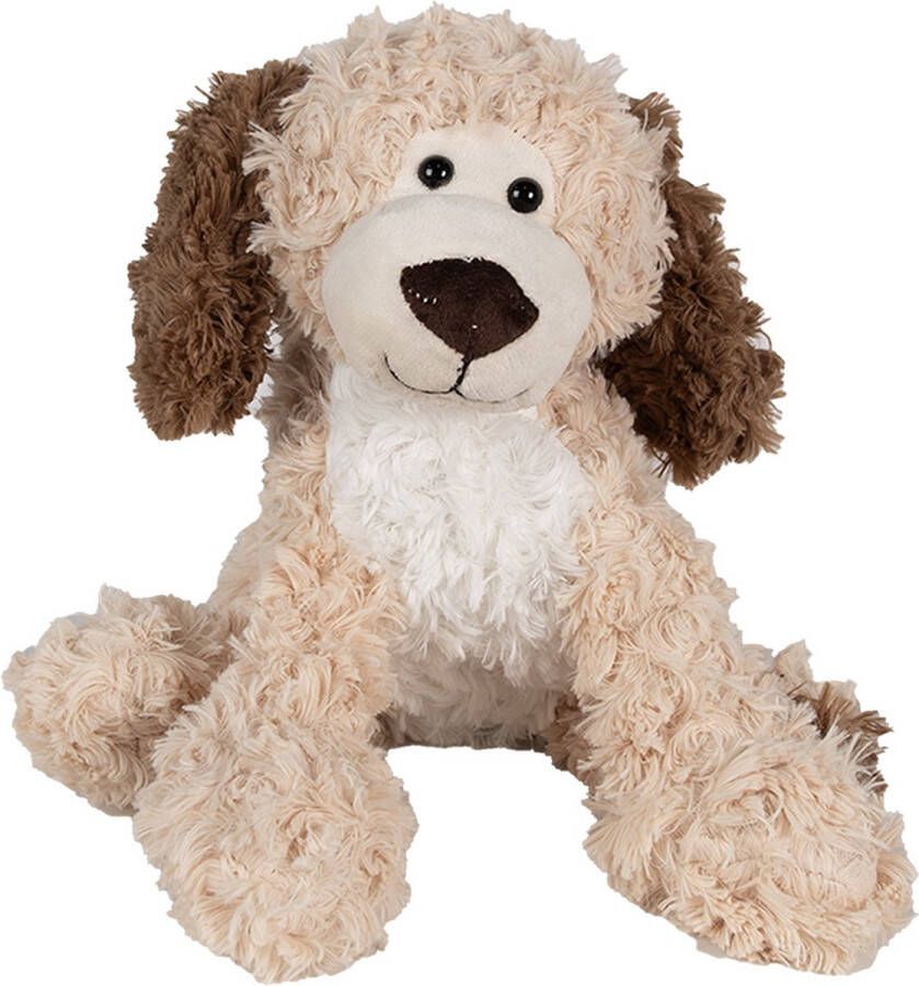 Clayre & Eef Knuffel Hond 26 cm Bruin Pluche Bruin