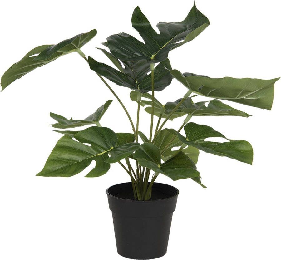 Clayre & Eef Kunstplant 6PL0215 34 cm Groen Kunststof Foam Groen Kunstbloem Nepplant