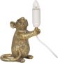 Clayre & Eef Lampenvoet Tafellamp Muis 15*8*19 cm Goudkleurig Kunststof Lampvoet - Thumbnail 1