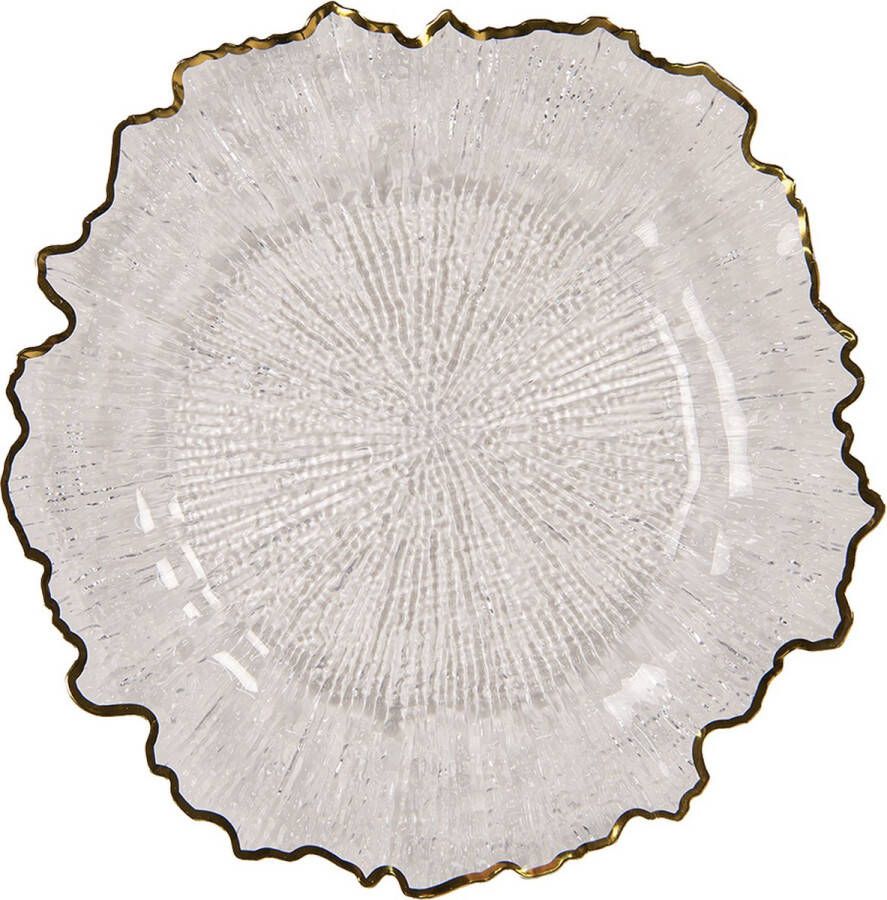 Clayre & Eef Onderbord Ø 33 cm Transparant Kunststof Transparant