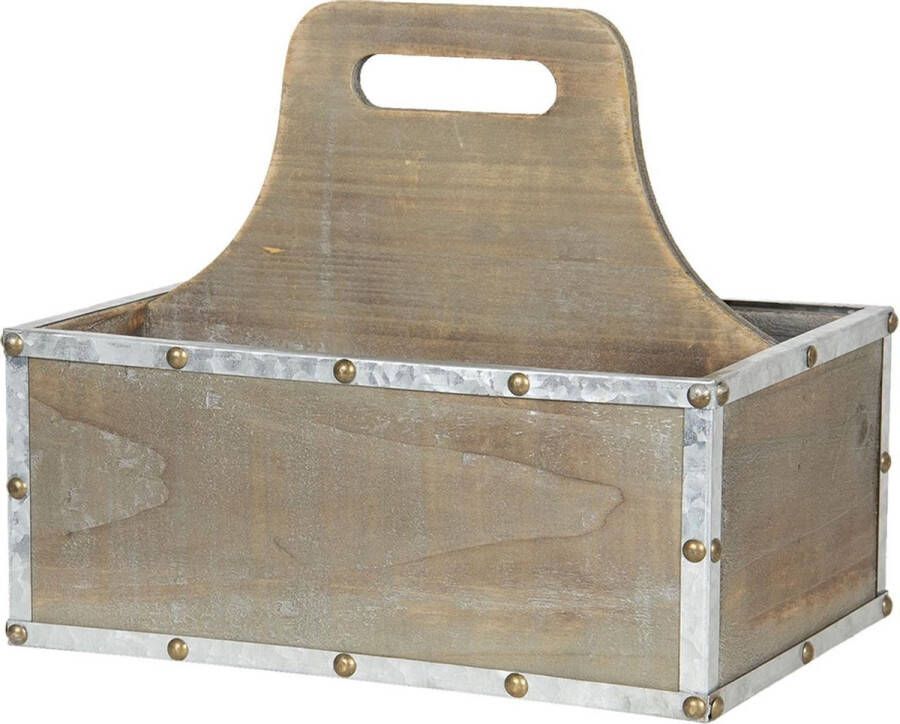 Clayre & Eef Opbergkist 28x19x24 cm Bruin Hout Rechthoek Speelgoedkist
