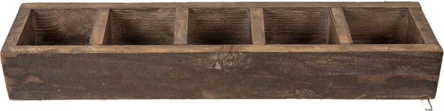 Clayre & Eef Opbergkist 54x12x7 cm Bruin Hout Rechthoek Speelgoedkist