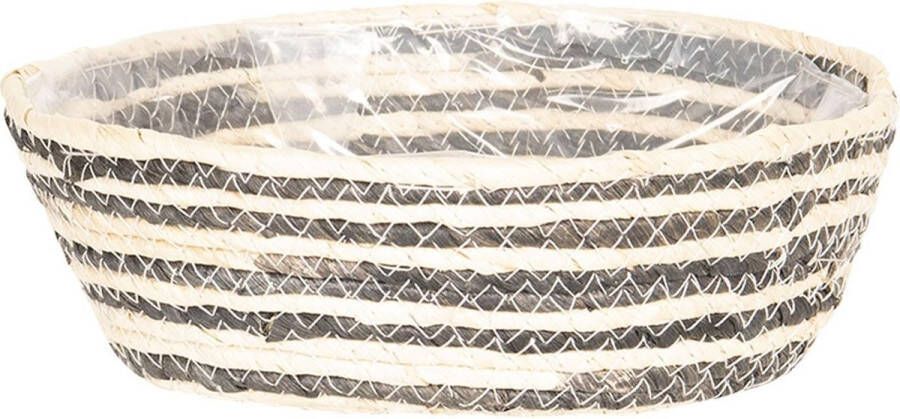 Clayre & Eef Opbergmand Ø 26x8 cm Bruin Zeegras Rond Planthouder