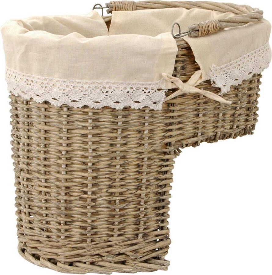 Clayre & Eef Opbergmand 40x26x34 cm Beige Rotan Ovaal Mand Beige Mand