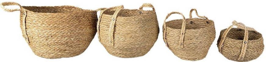 Clayre & Eef Bruine Mand (4) Ø 30*33 Ø 28*30 Ø 23*25 Ø 19*20 cm 6RO0540