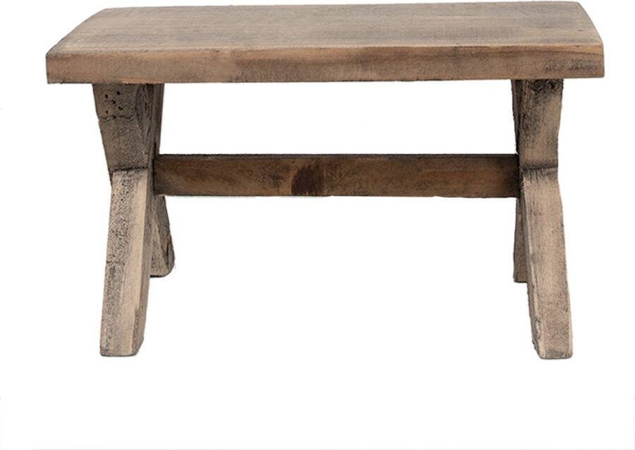 Clayre & Eef Plantentafel 24x13x14 cm Bruin Hout Kruk