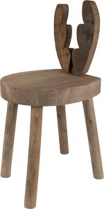 Clayre & Eef Plantentafeltje 23x22x45 cm Bruin Hout Plantenstandaard Plantenkrukje Plantenplateau