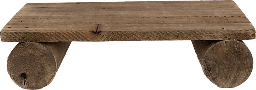 Clayre & Eef Plantentafeltje 35x17x9 cm Bruin Hout Rechthoek Plantenstandaard