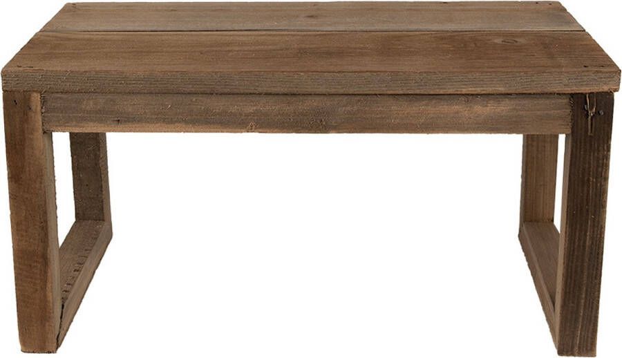 Clayre & Eef Plantentafeltje 38x18x19 cm Bruin Hout Rechthoek Plantenstandaard