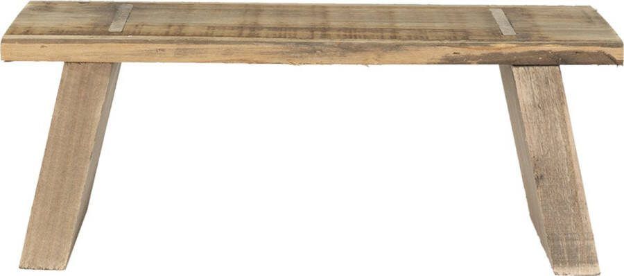 Clayre & Eef Plantentafeltje 46x17x19 Cm Bruin Hout Plantenstandaard Plantenbankje Plantenplateau Bruin