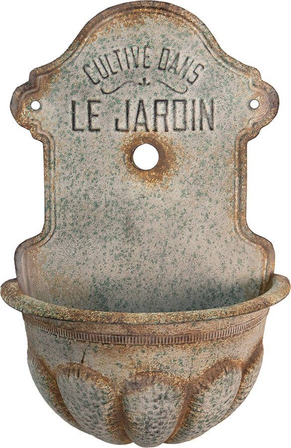 Clayre & Eef Planthouder 46x24x69 cm Grijs Metaal Le jardin Decoratie Plantenhouder