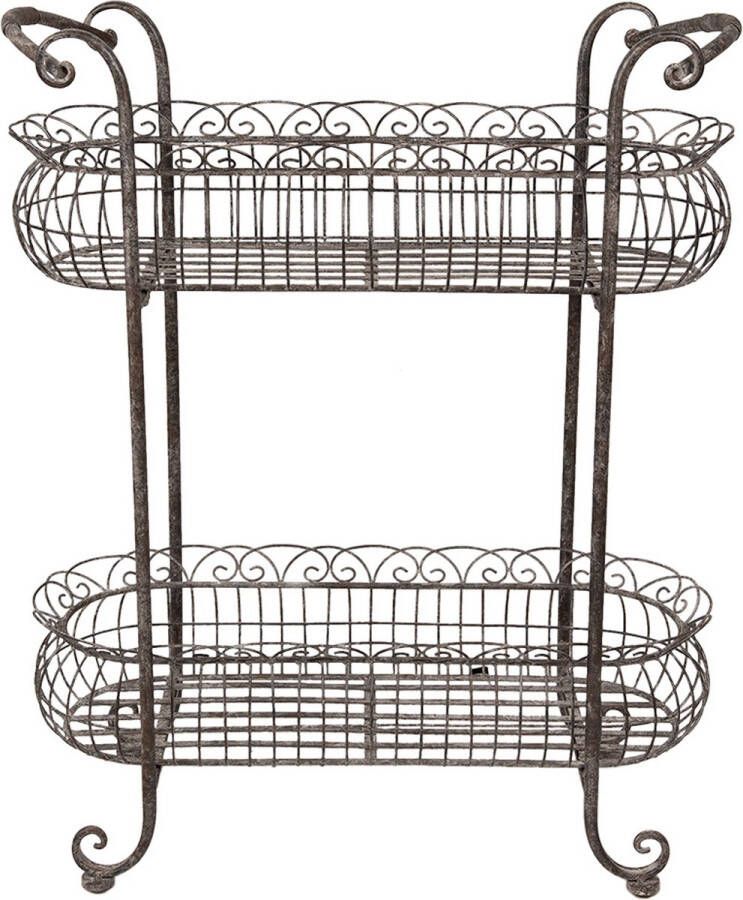 Clayre & Eef Planthouder 69x30x82 cm Bruin IJzer Plantenstandaard