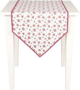 Clayre & Eef Tafelloper 50x160 Rood Katoen 100% Katoen